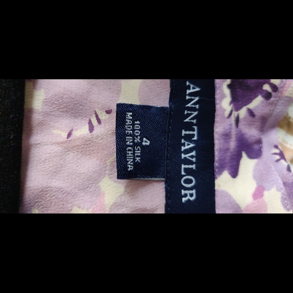 Ann Taylor Purple  Silk Shawl - Picture 2 of 3